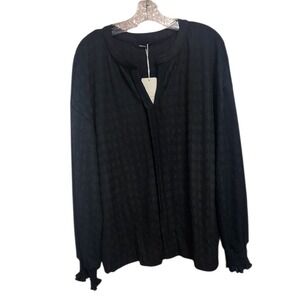 DOKOTOO Black‎ Long Sleeve Blouse Top Women's Size XL New with Tags